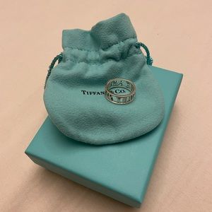 Tiffany sterling silver roman numerals ring sz 6